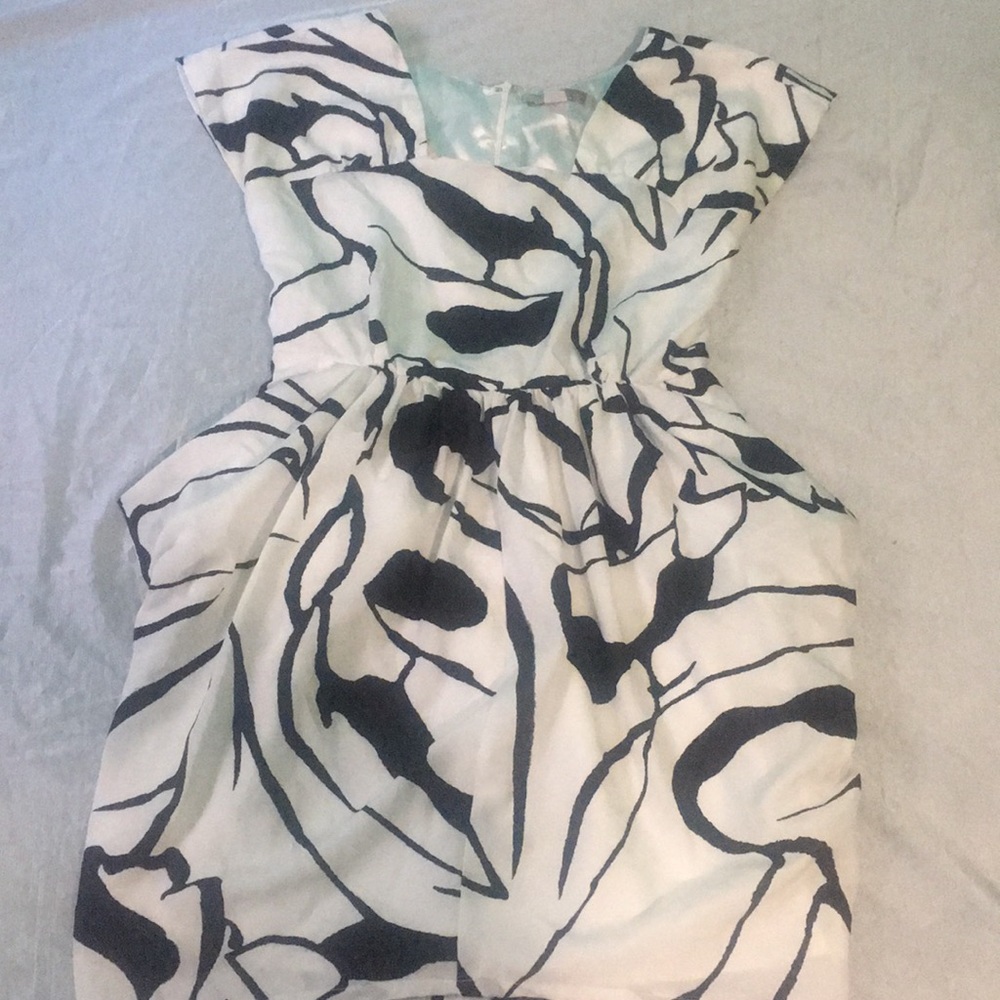 Black and white midi dress